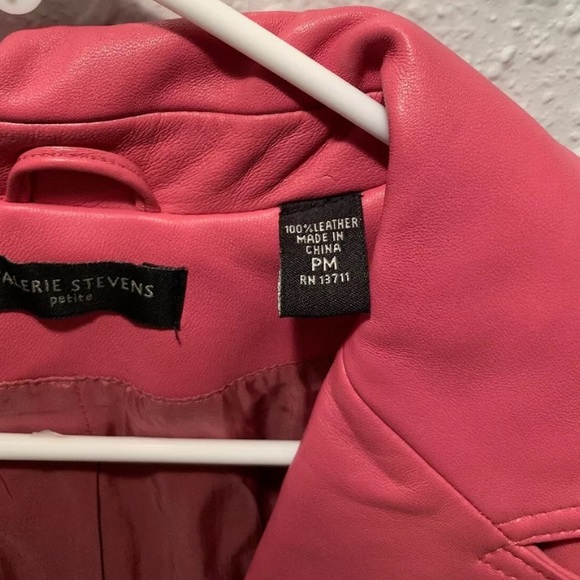 NWOT Valerie Stevens 100% Leather Jacket Size MP - Picture 3 of 6